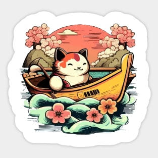 Aloha Kitty Cruise Sticker